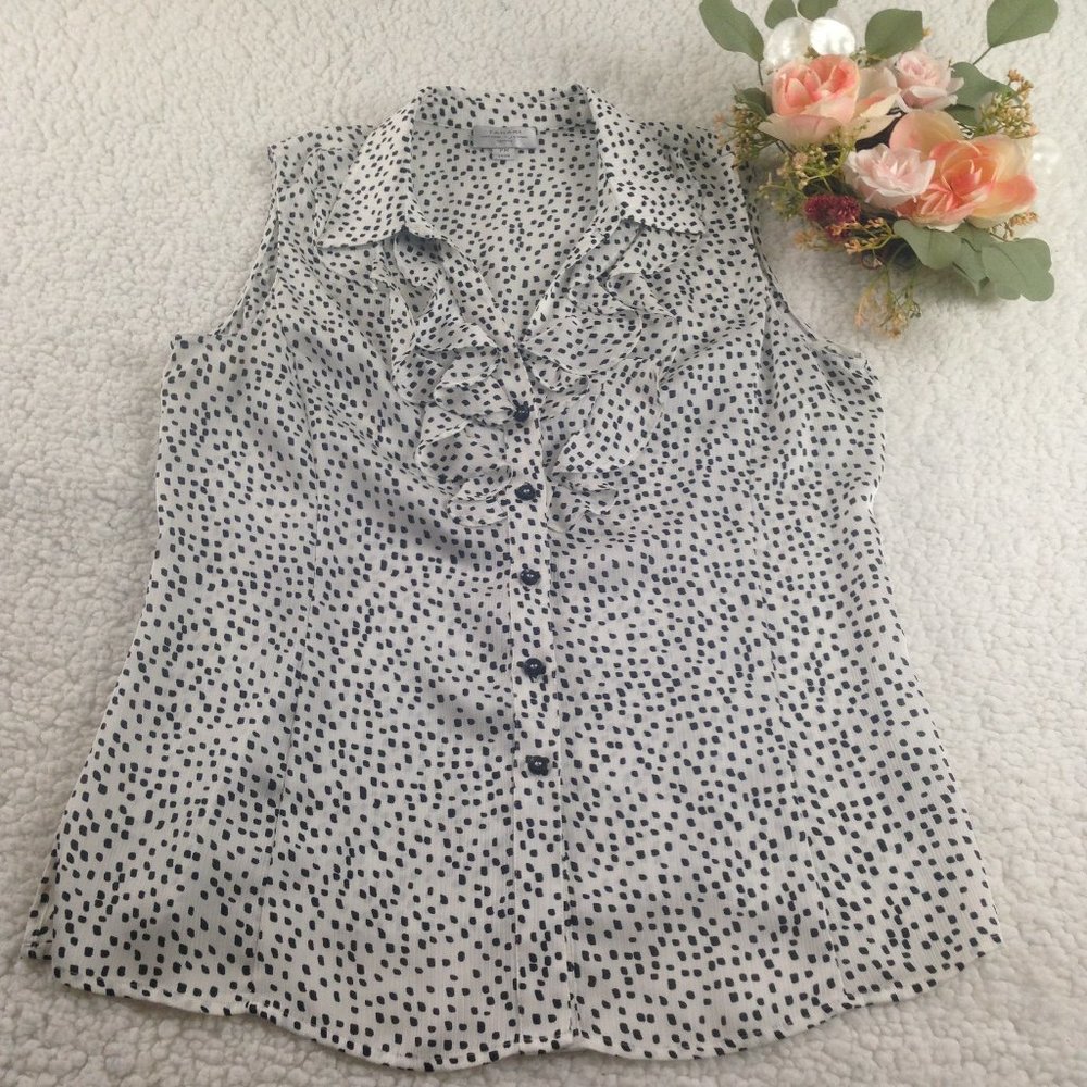 Tahari Blouse Sleeveless with Ruffle